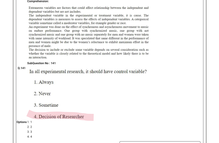 Read the question and choices in the excerpt. Choose A/B/C/D for the first/second/third/fourth option shown.