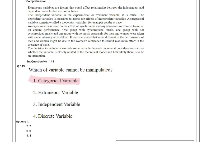Read the question and choices in the excerpt. Choose A/B/C/D for the first/second/third/fourth option shown.