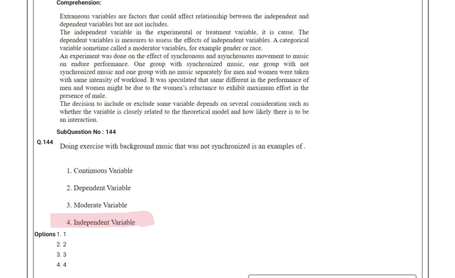 Read the question and choices in the excerpt. Choose A/B/C/D for the first/second/third/fourth option shown.