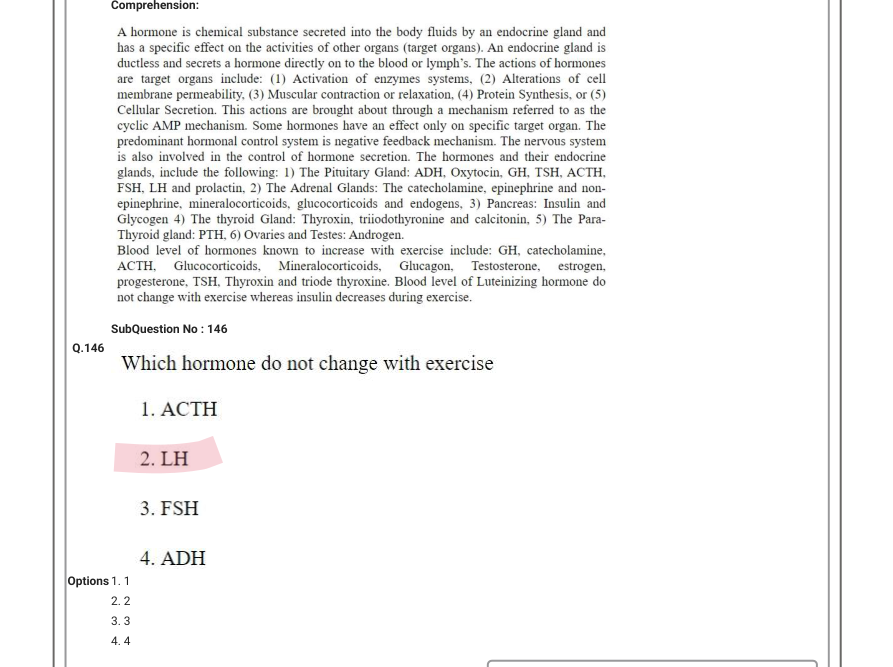 Read the question and choices in the excerpt. Choose A/B/C/D for the first/second/third/fourth option shown.