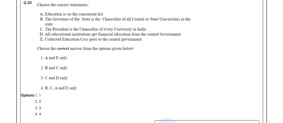 Read the question and choices in the excerpt. Choose A/B/C/D for the first/second/third/fourth option shown.