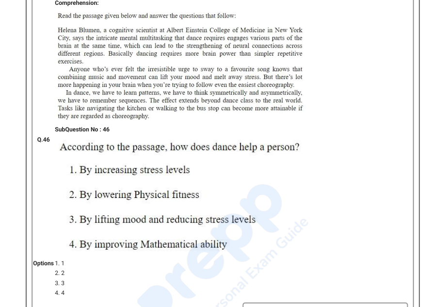 Read the question and choices in the excerpt. Choose A/B/C/D for the first/second/third/fourth option shown.