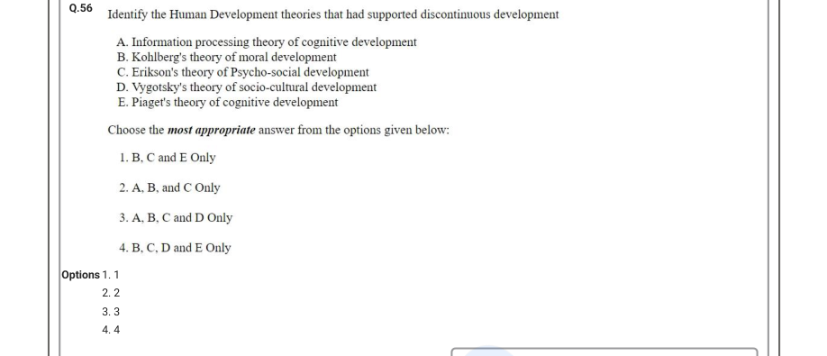 Read the question and choices in the excerpt. Choose A/B/C/D for the first/second/third/fourth option shown.