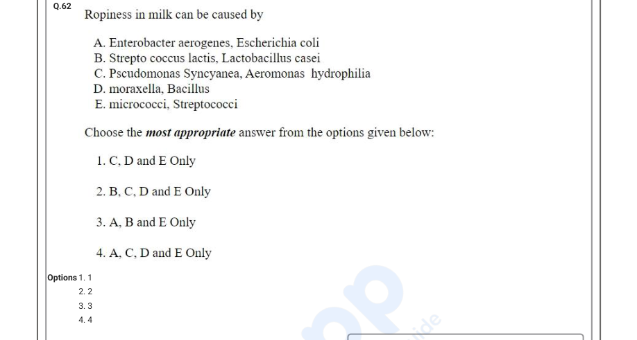 Read the question and choices in the excerpt. Choose A/B/C/D for the first/second/third/fourth option shown.
