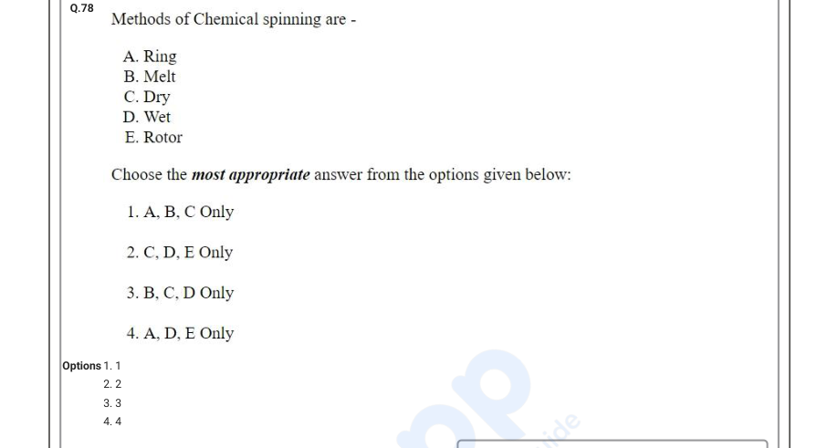 Read the question and choices in the excerpt. Choose A/B/C/D for the first/second/third/fourth option shown.