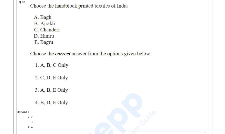Read the question and choices in the excerpt. Choose A/B/C/D for the first/second/third/fourth option shown.