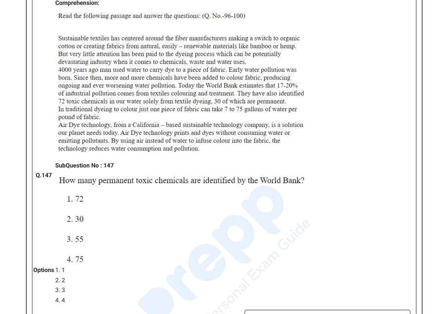 Read the question and choices in the excerpt. Choose A/B/C/D for the first/second/third/fourth option shown.