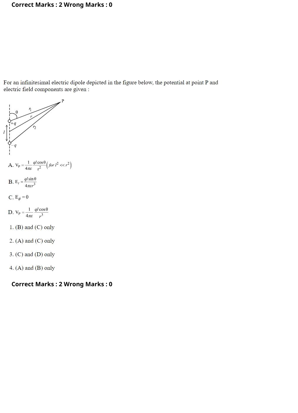 Read the question and choices in the excerpt. Choose A/B/C/D for the first/second/third/fourth option shown.