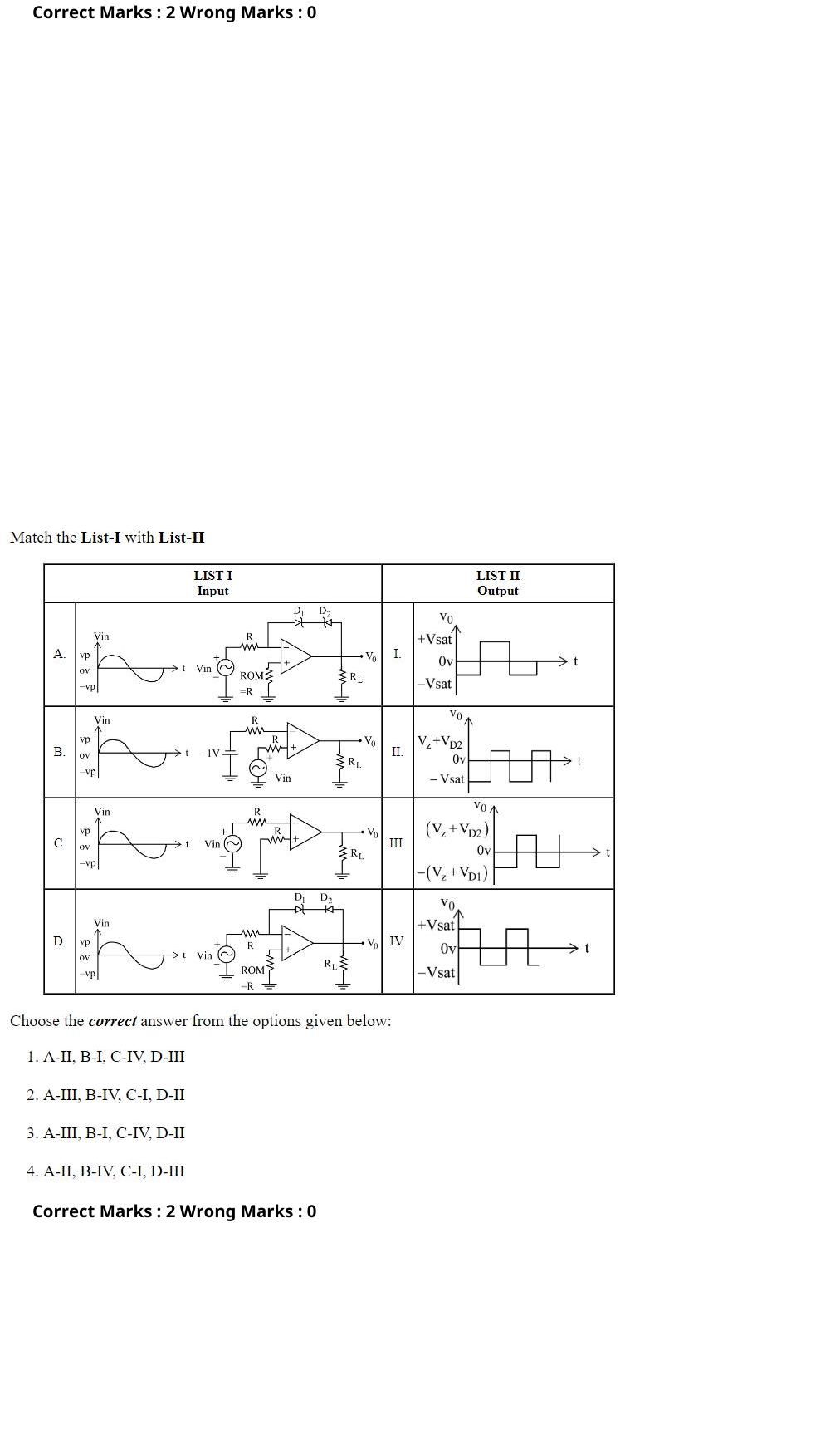Read the question and choices in the excerpt. Choose A/B/C/D for the first/second/third/fourth option shown.