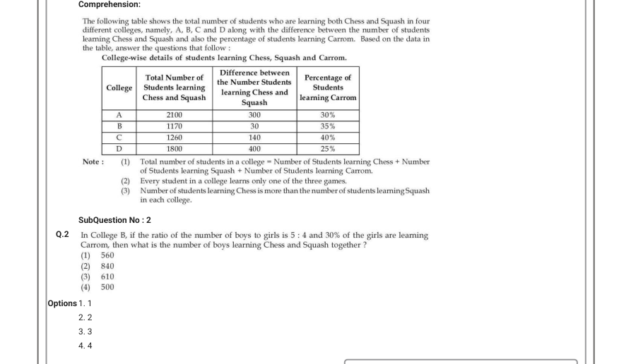 Read the question and choices in the excerpt. Choose A/B/C/D for the first/second/third/fourth option shown.