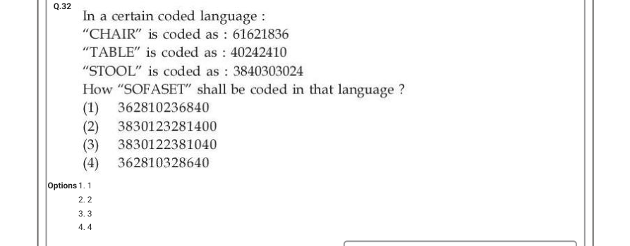 Read the question and choices in the excerpt. Choose A/B/C/D for the first/second/third/fourth option shown.