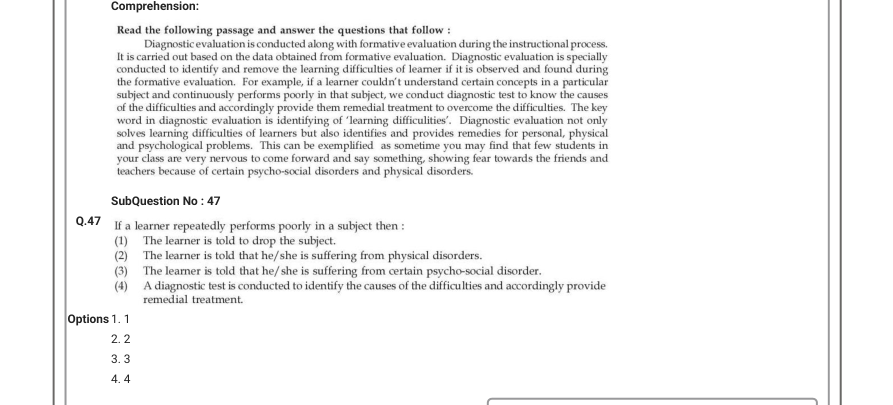 Read the question and choices in the excerpt. Choose A/B/C/D for the first/second/third/fourth option shown.