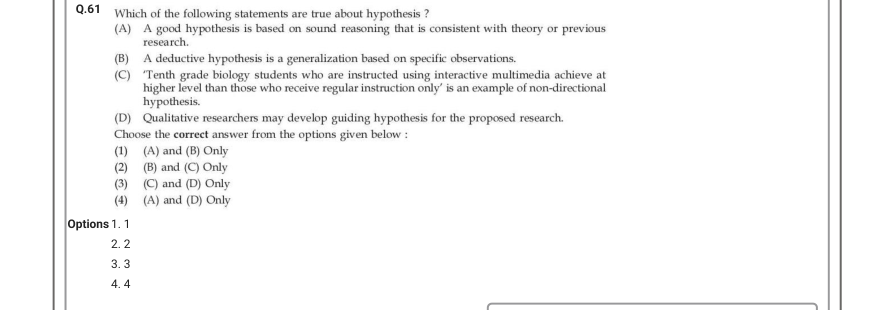 Read the question and choices in the excerpt. Choose A/B/C/D for the first/second/third/fourth option shown.
