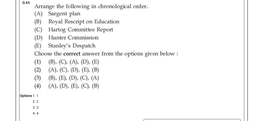 Read the question and choices in the excerpt. Choose A/B/C/D for the first/second/third/fourth option shown.