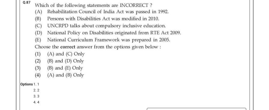 Read the question and choices in the excerpt. Choose A/B/C/D for the first/second/third/fourth option shown.