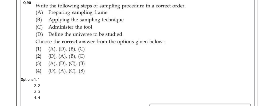 Read the question and choices in the excerpt. Choose A/B/C/D for the first/second/third/fourth option shown.