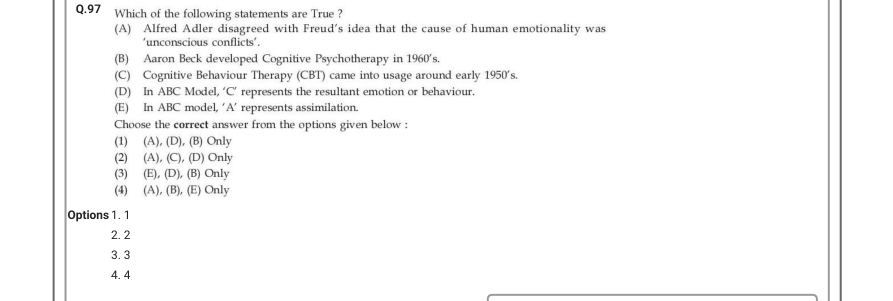Read the question and choices in the excerpt. Choose A/B/C/D for the first/second/third/fourth option shown.