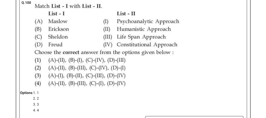 Read the question and choices in the excerpt. Choose A/B/C/D for the first/second/third/fourth option shown.