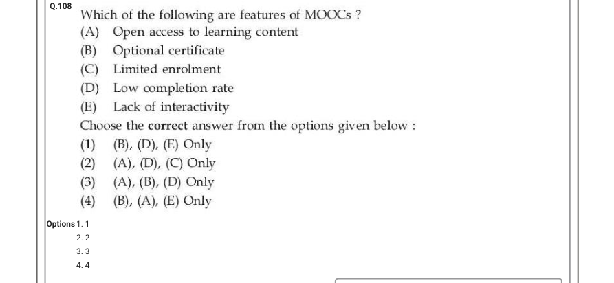 Read the question and choices in the excerpt. Choose A/B/C/D for the first/second/third/fourth option shown.