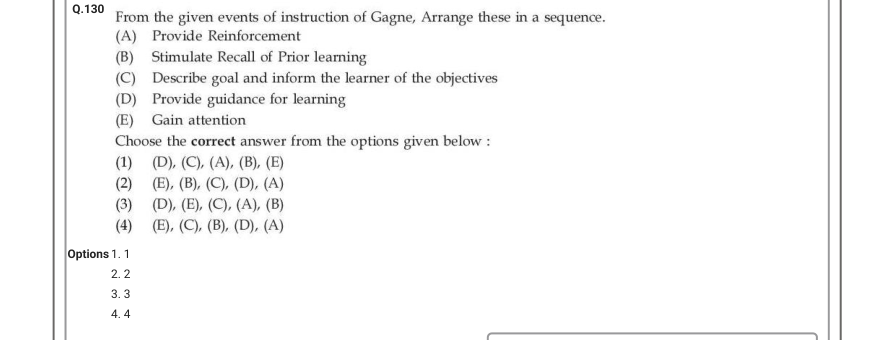 Read the question and choices in the excerpt. Choose A/B/C/D for the first/second/third/fourth option shown.