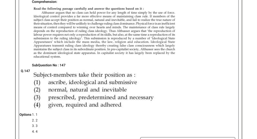 Read the question and choices in the excerpt. Choose A/B/C/D for the first/second/third/fourth option shown.