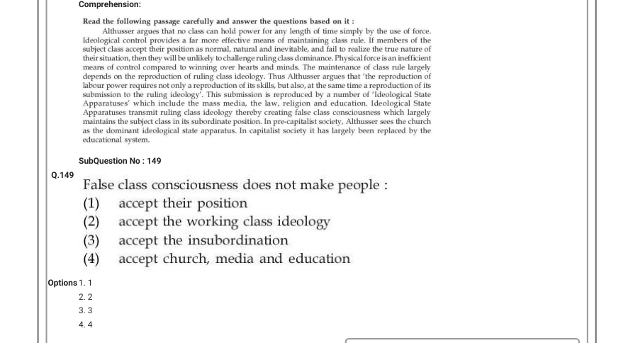 Read the question and choices in the excerpt. Choose A/B/C/D for the first/second/third/fourth option shown.