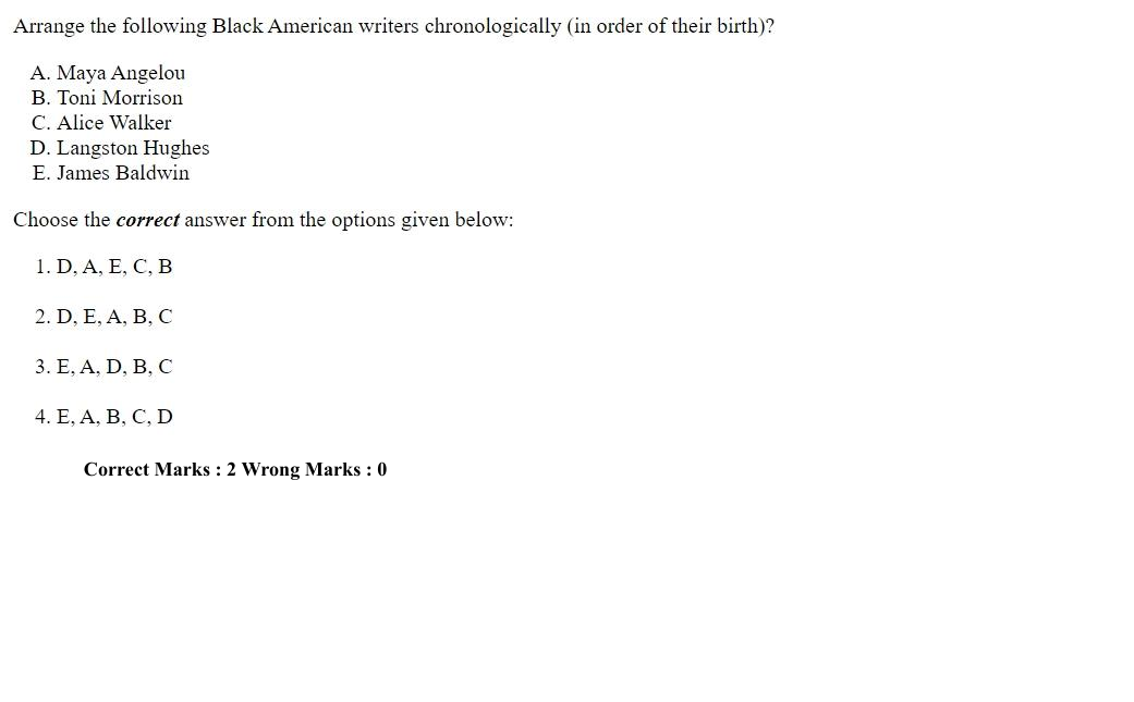 Read the question and choices in the excerpt. Choose A/B/C/D for the first/second/third/fourth option shown.