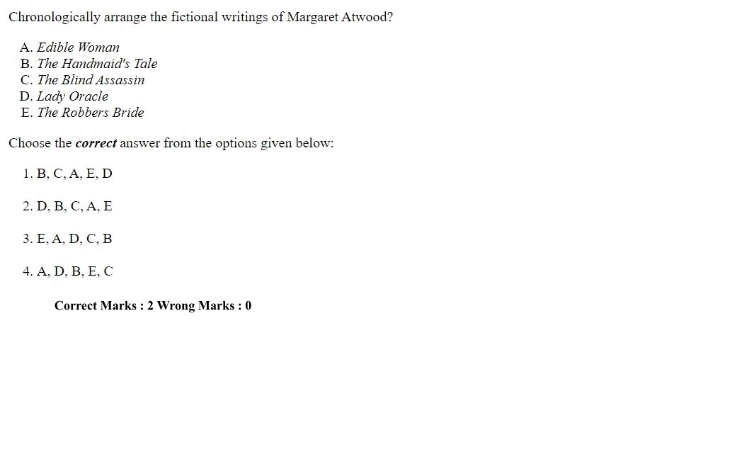 Read the question and choices in the excerpt. Choose A/B/C/D for the first/second/third/fourth option shown.