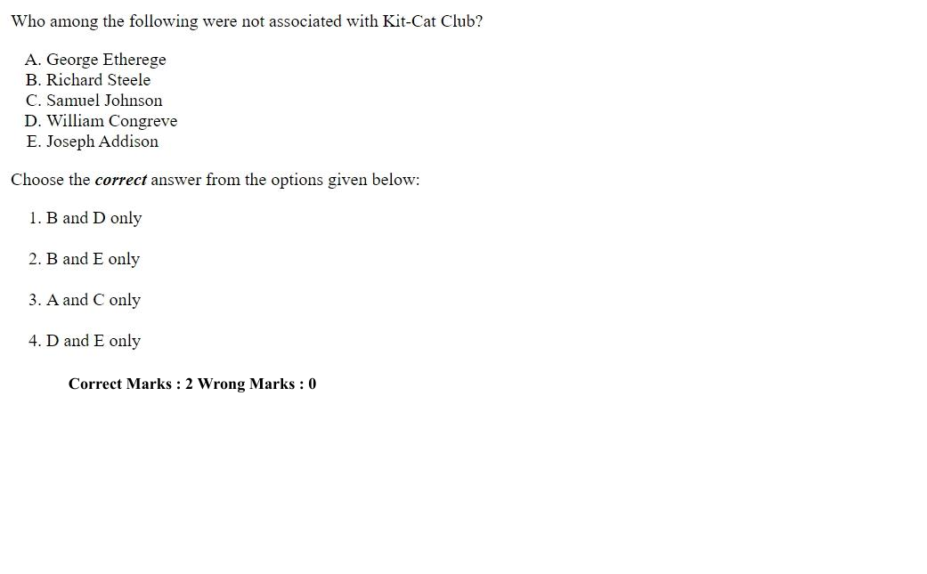 Read the question and choices in the excerpt. Choose A/B/C/D for the first/second/third/fourth option shown.