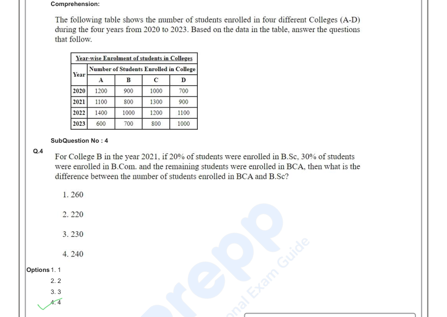 Read the question and choices in the excerpt. Choose A/B/C/D for the first/second/third/fourth option shown.