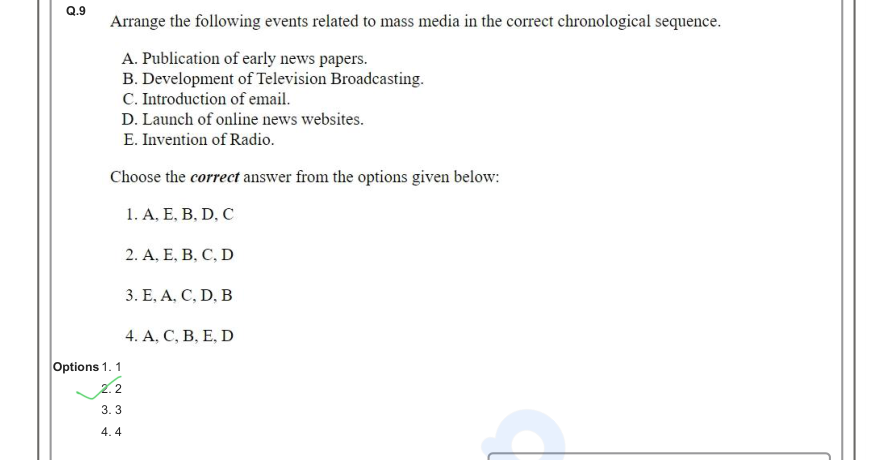 Read the question and choices in the excerpt. Choose A/B/C/D for the first/second/third/fourth option shown.