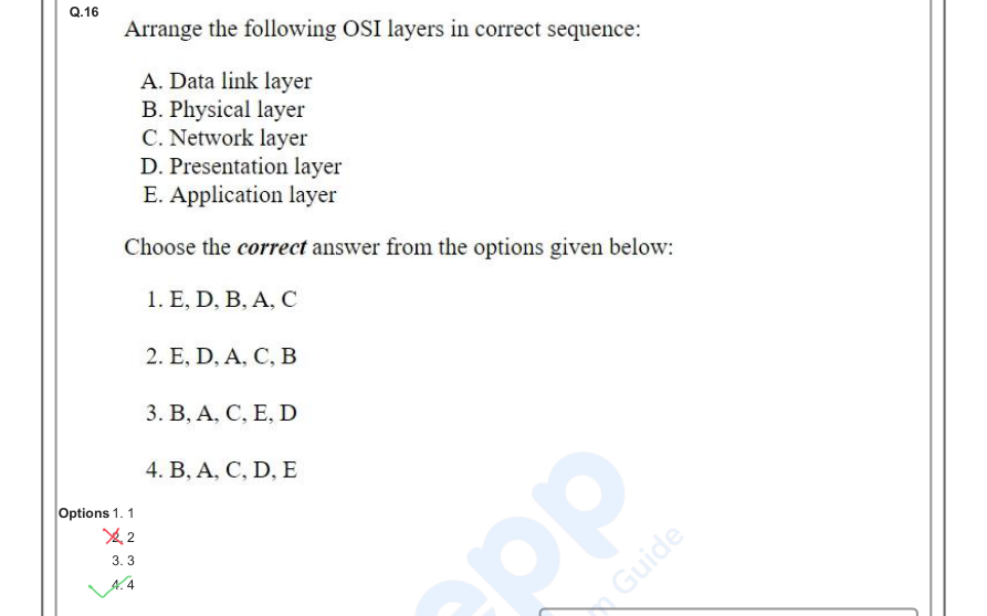 Read the question and choices in the excerpt. Choose A/B/C/D for the first/second/third/fourth option shown.