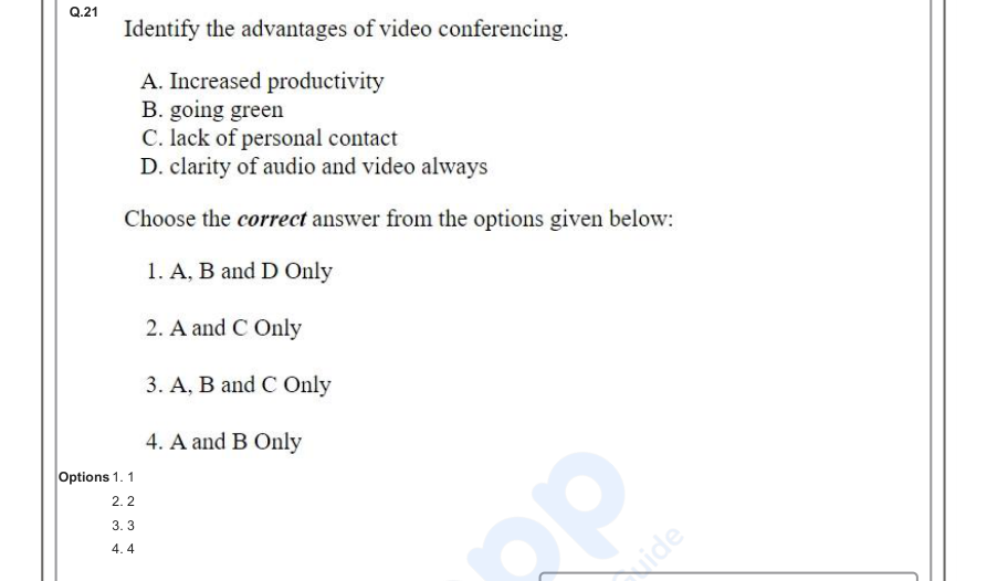 Read the question and choices in the excerpt. Choose A/B/C/D for the first/second/third/fourth option shown.