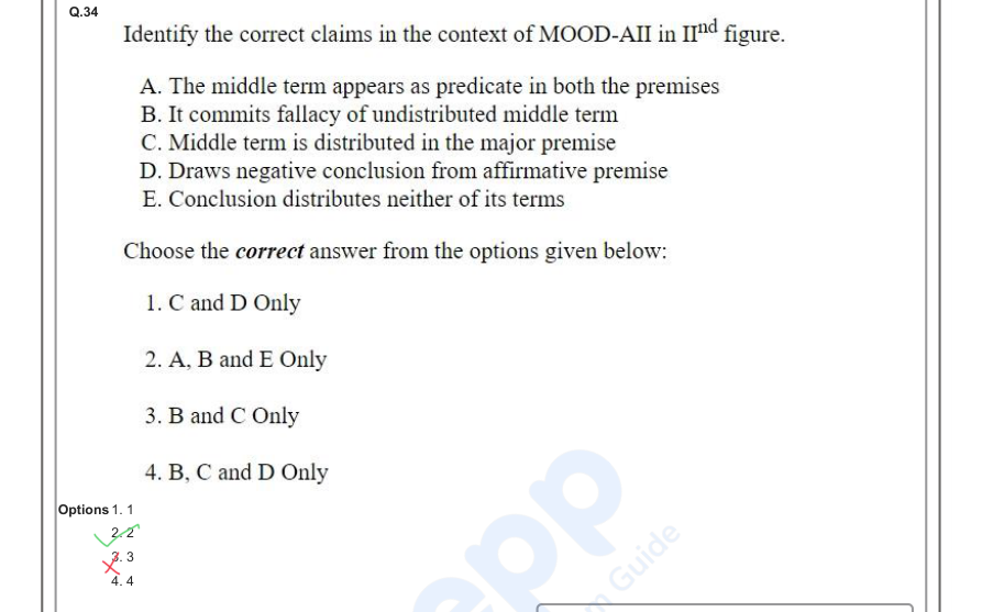 Read the question and choices in the excerpt. Choose A/B/C/D for the first/second/third/fourth option shown.