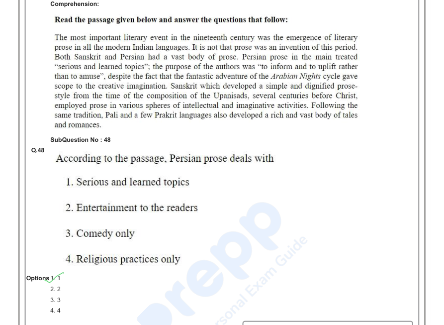 Read the question and choices in the excerpt. Choose A/B/C/D for the first/second/third/fourth option shown.