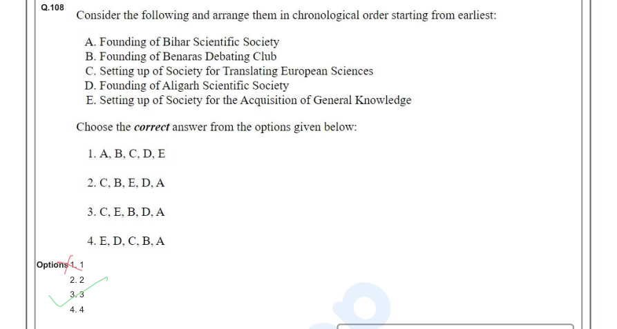 Read the question and choices in the excerpt. Choose A/B/C/D for the first/second/third/fourth option shown.
