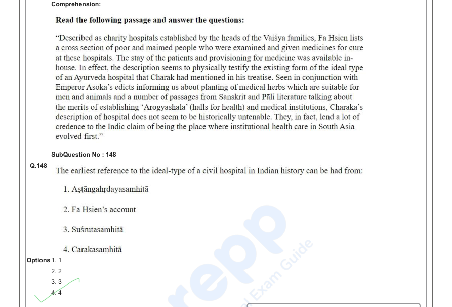 Read the question and choices in the excerpt. Choose A/B/C/D for the first/second/third/fourth option shown.
