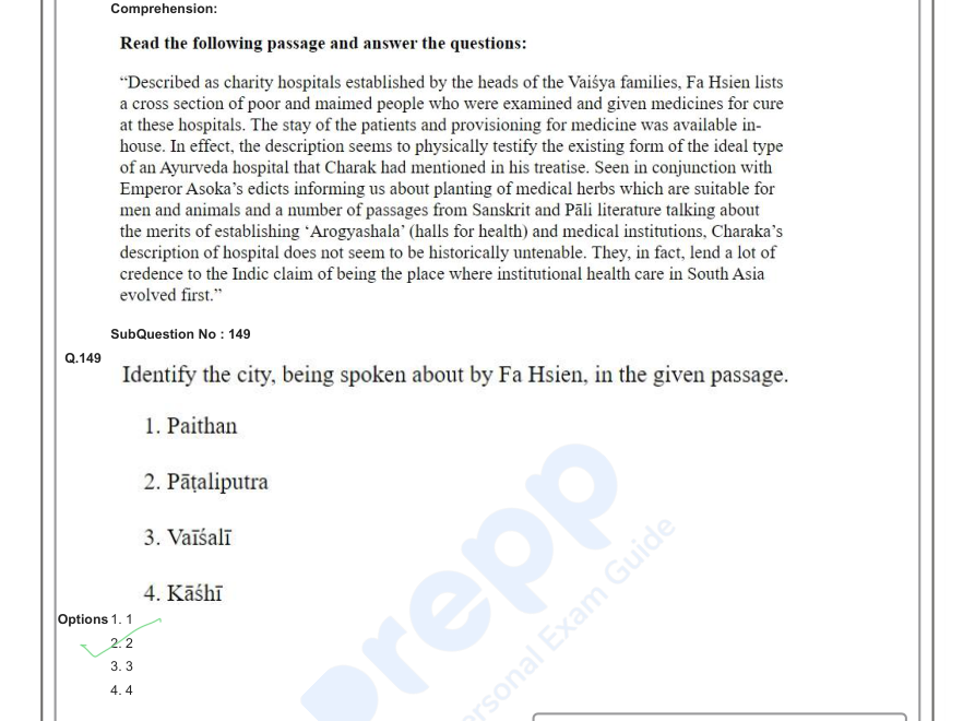 Read the question and choices in the excerpt. Choose A/B/C/D for the first/second/third/fourth option shown.
