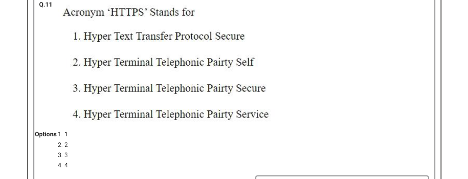 Read the question and choices in the excerpt. Choose A/B/C/D for the first/second/third/fourth option shown.