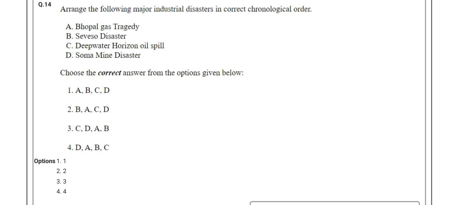 Read the question and choices in the excerpt. Choose A/B/C/D for the first/second/third/fourth option shown.