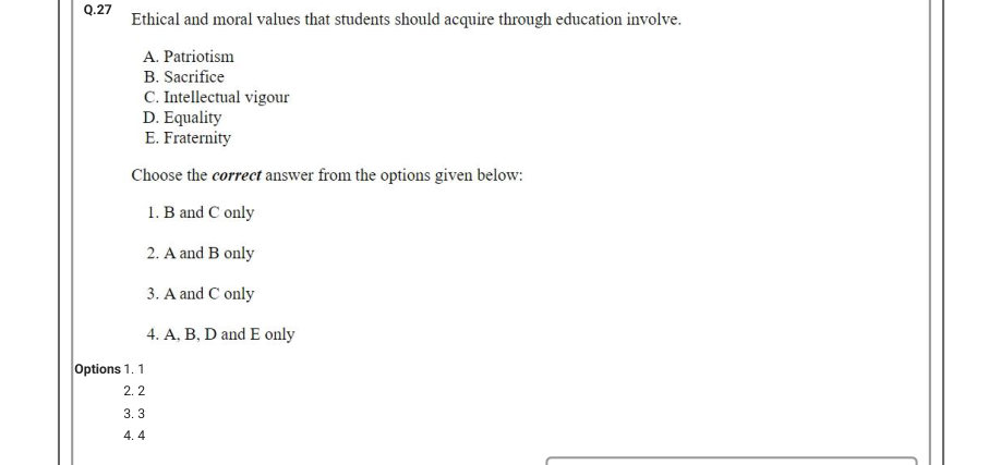 Read the question and choices in the excerpt. Choose A/B/C/D for the first/second/third/fourth option shown.