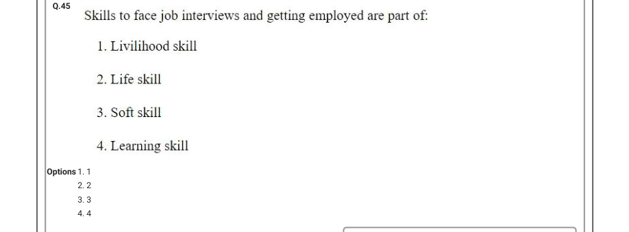 Read the question and choices in the excerpt. Choose A/B/C/D for the first/second/third/fourth option shown.