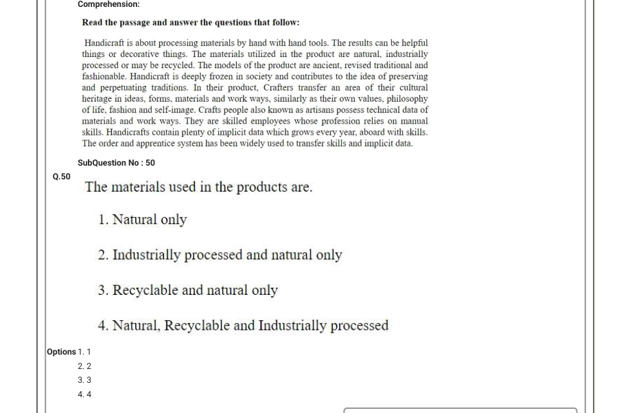 Read the question and choices in the excerpt. Choose A/B/C/D for the first/second/third/fourth option shown.