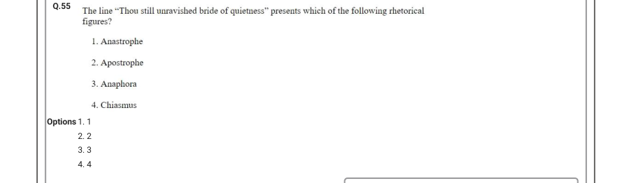 Read the question and choices in the excerpt. Choose A/B/C/D for the first/second/third/fourth option shown.