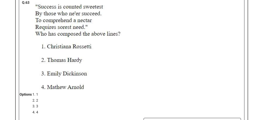 Read the question and choices in the excerpt. Choose A/B/C/D for the first/second/third/fourth option shown.