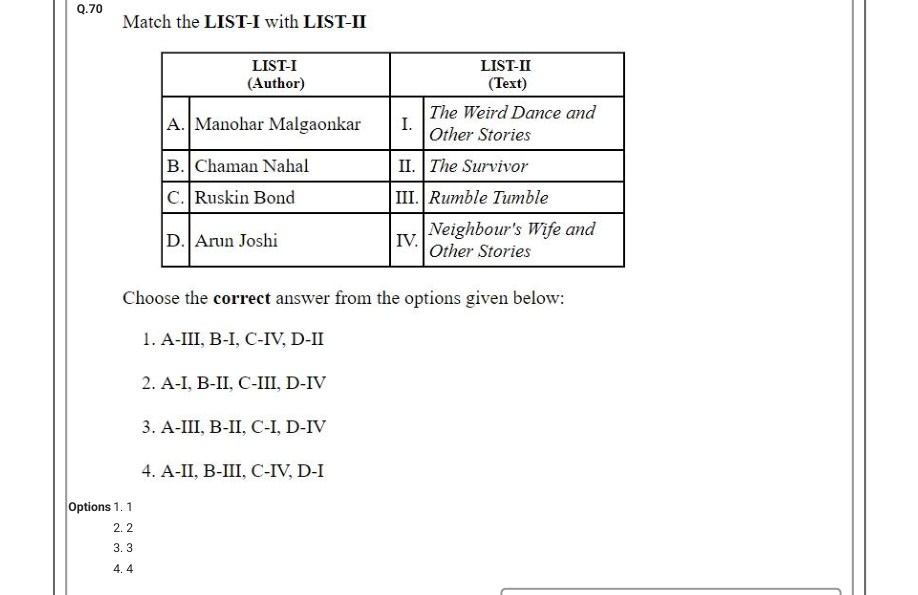 Read the question and choices in the excerpt. Choose A/B/C/D for the first/second/third/fourth option shown.