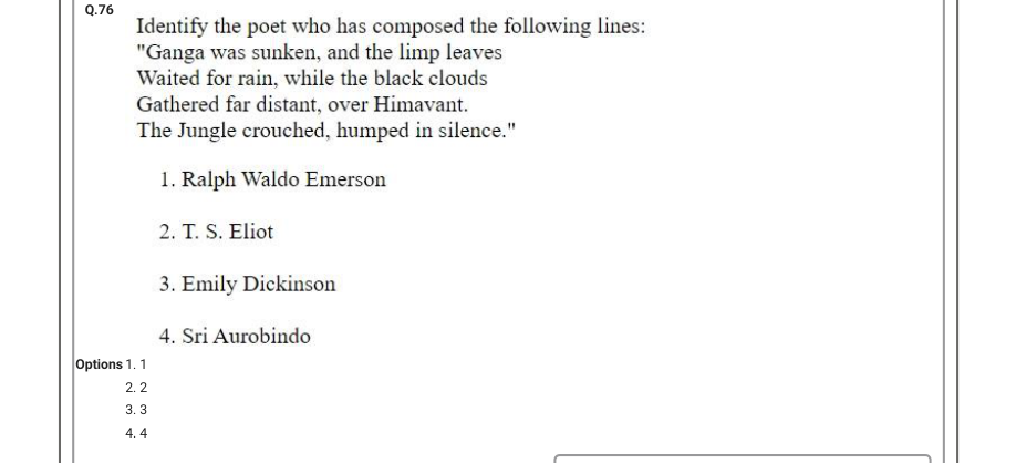Read the question and choices in the excerpt. Choose A/B/C/D for the first/second/third/fourth option shown.