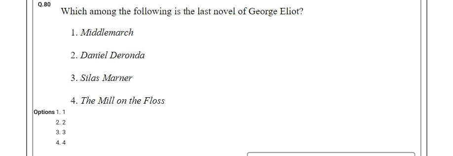 Read the question and choices in the excerpt. Choose A/B/C/D for the first/second/third/fourth option shown.