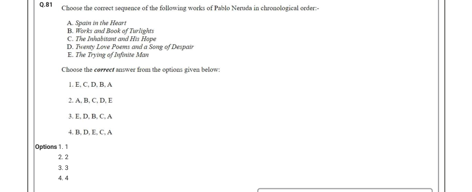 Read the question and choices in the excerpt. Choose A/B/C/D for the first/second/third/fourth option shown.