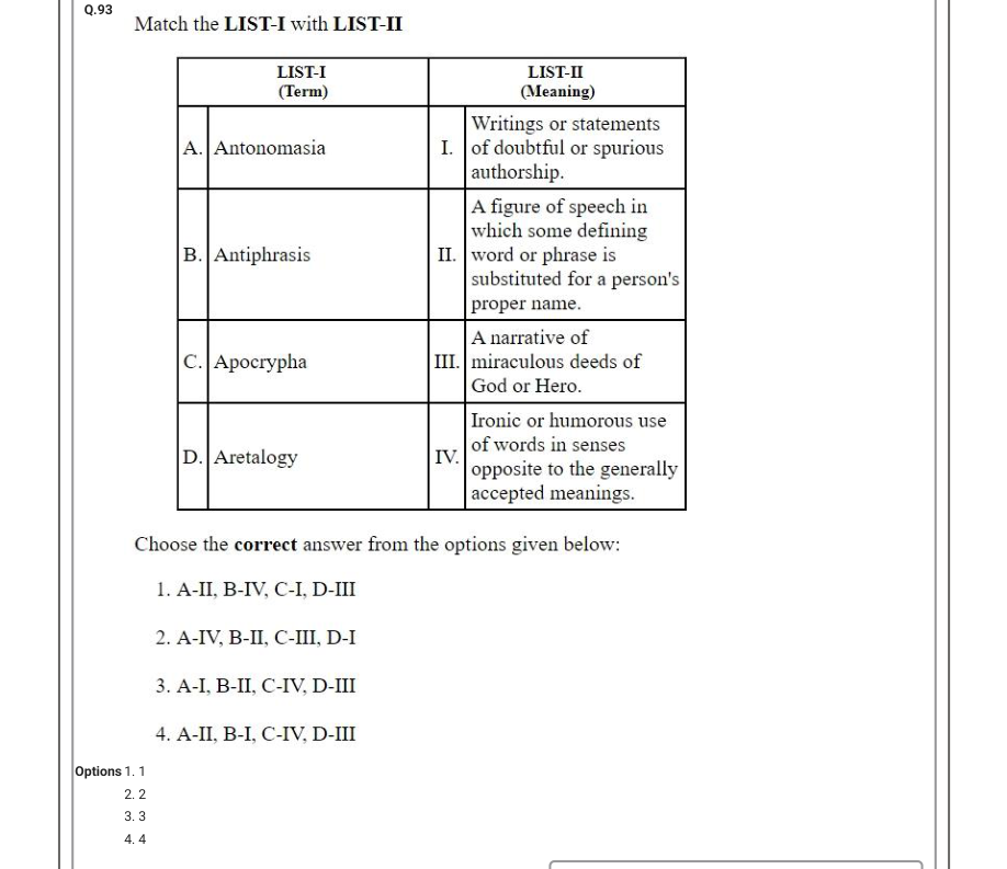 Read the question and choices in the excerpt. Choose A/B/C/D for the first/second/third/fourth option shown.
